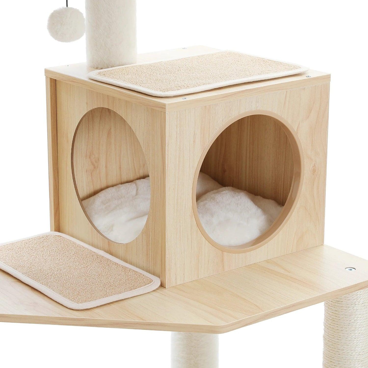 Arbre à chat hamac en bois Félix Pattounerie
