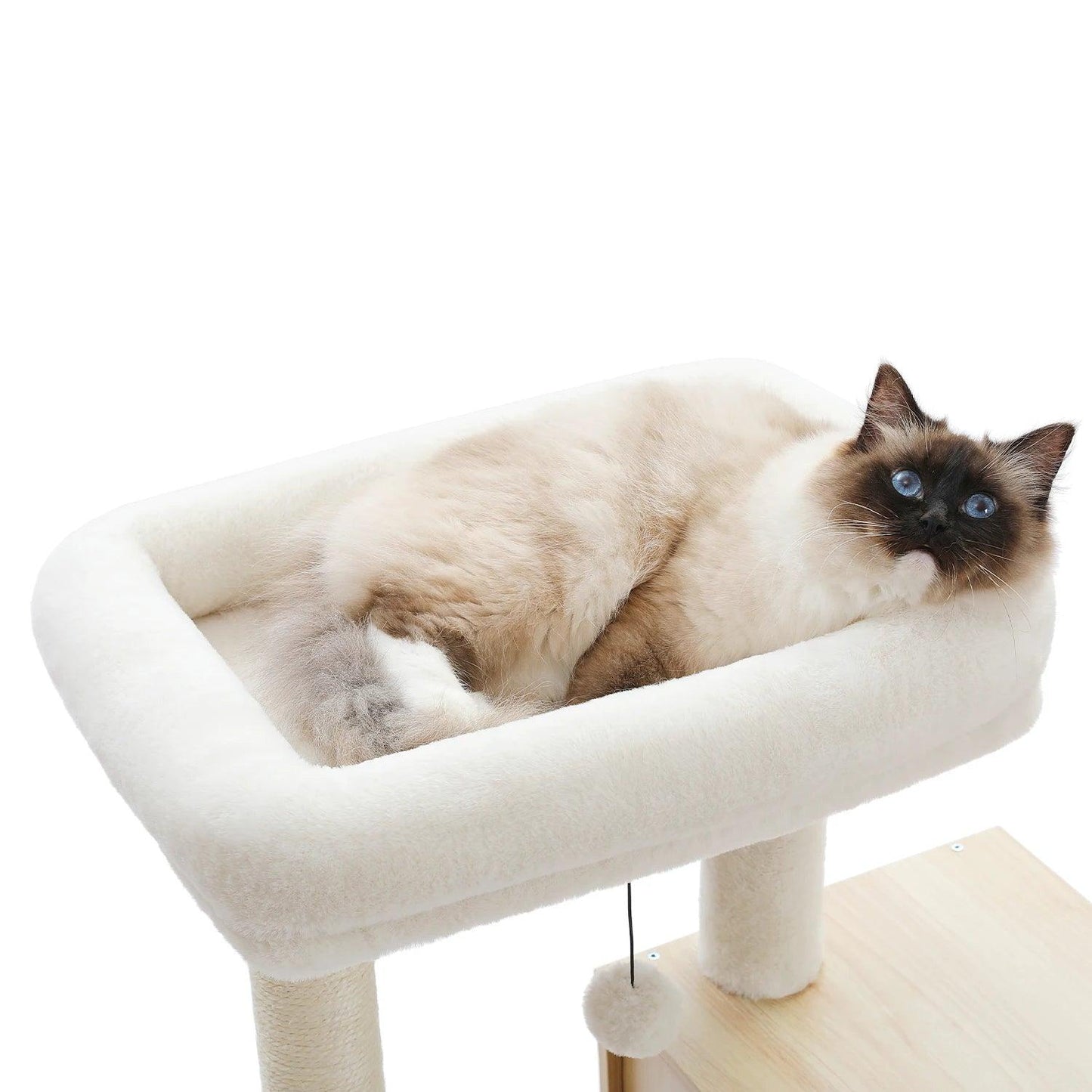 Arbre à chat hamac en bois Félix Pattounerie