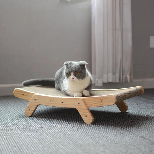 Grattoir en bois pour chat Pattounerie