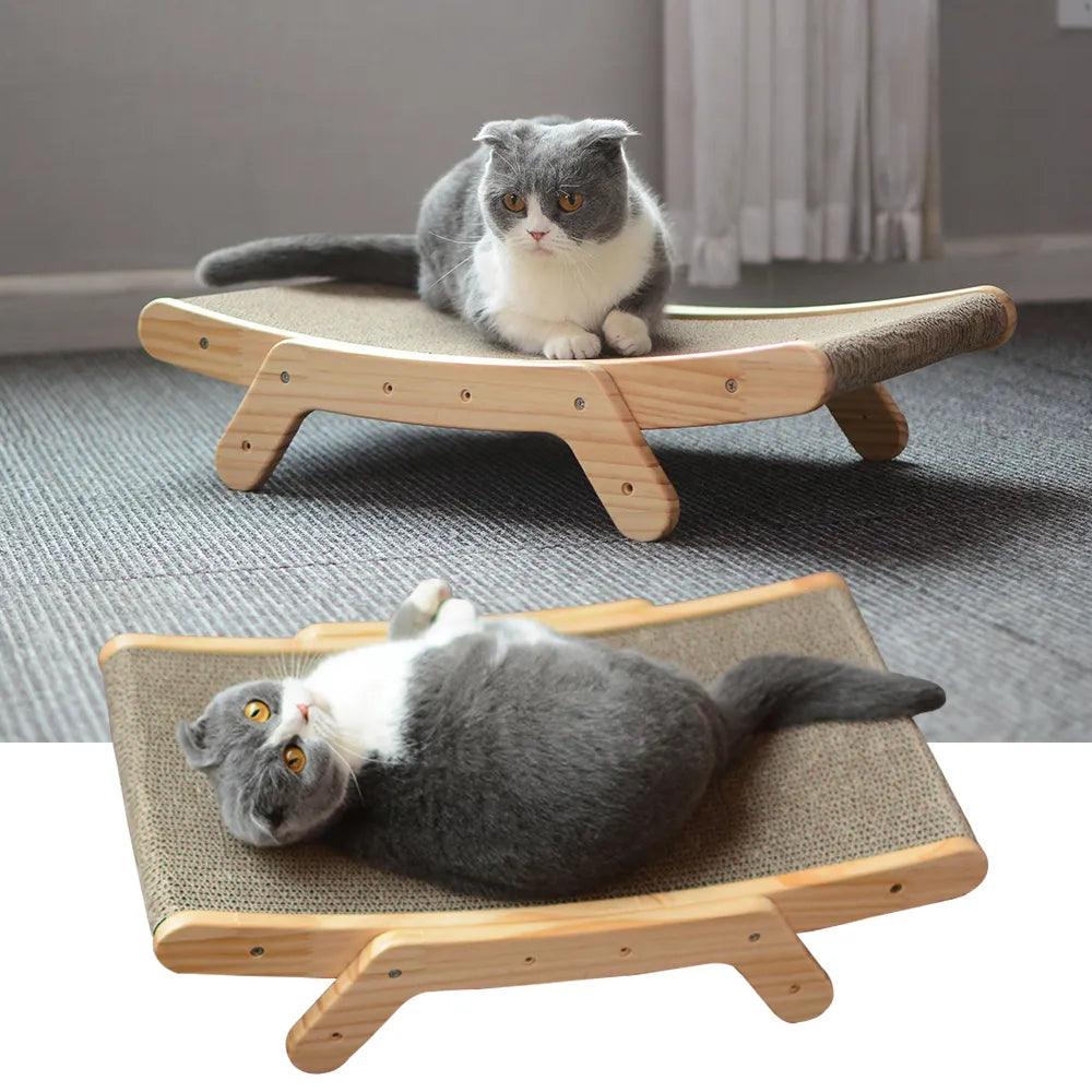 Grattoir en bois pour chat Pattounerie