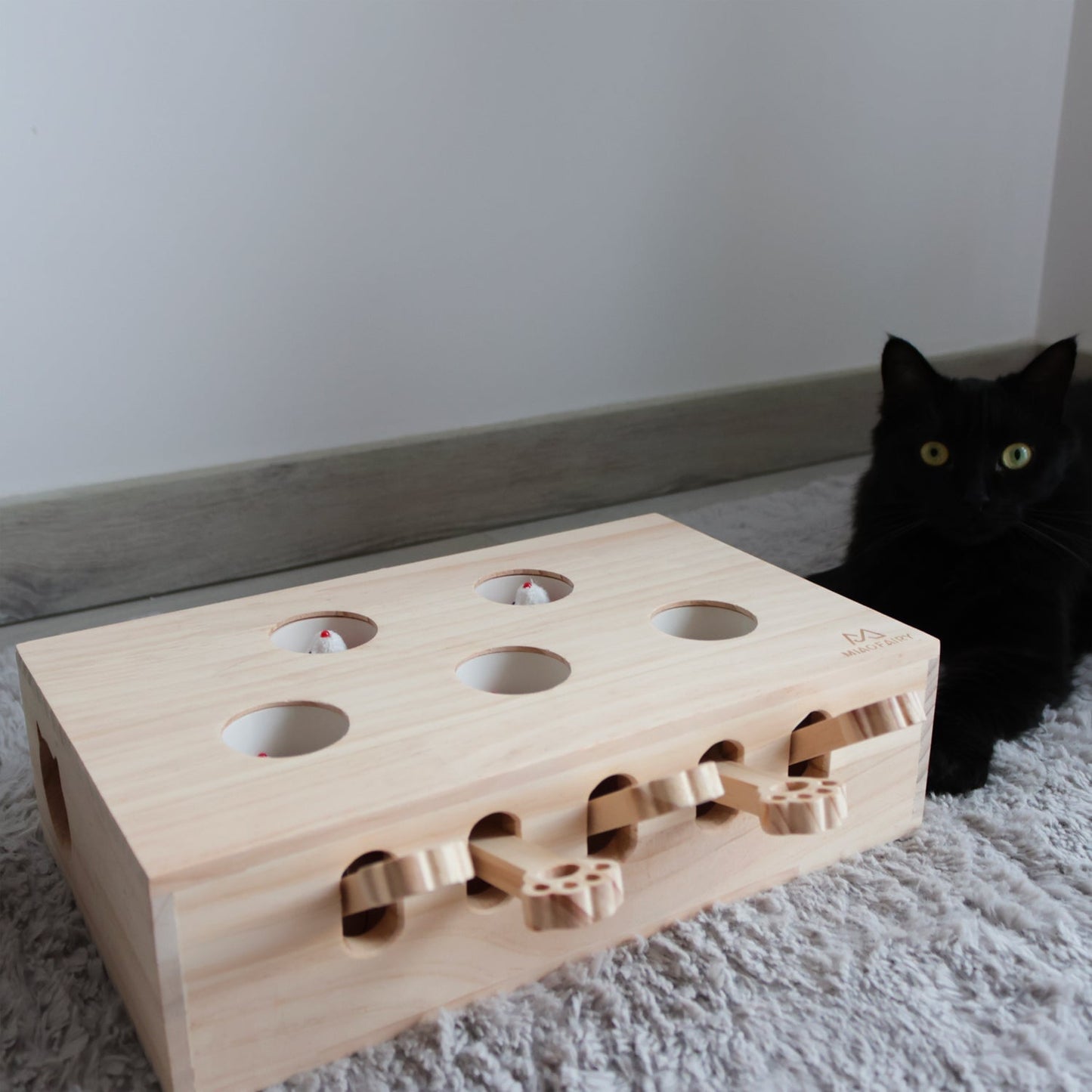 Jouet pour chat en bois pattes de chat Pattounerie