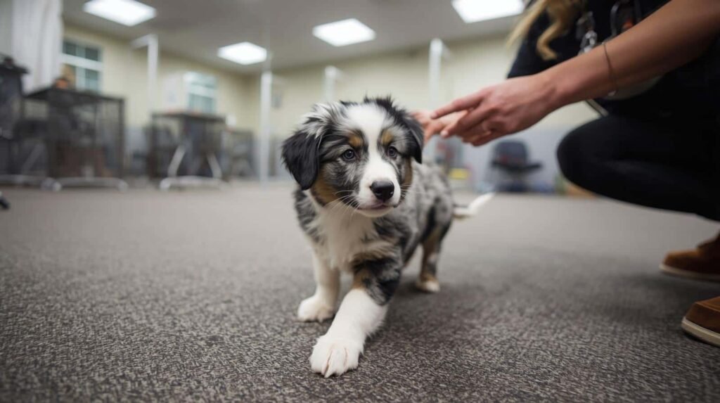 education du chiot berger australien dans un centre Education du chiot berger australien dans un centre