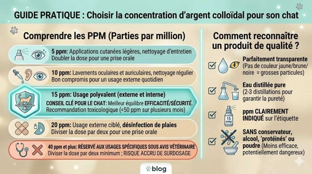 Choisir la concentration argent colloidal