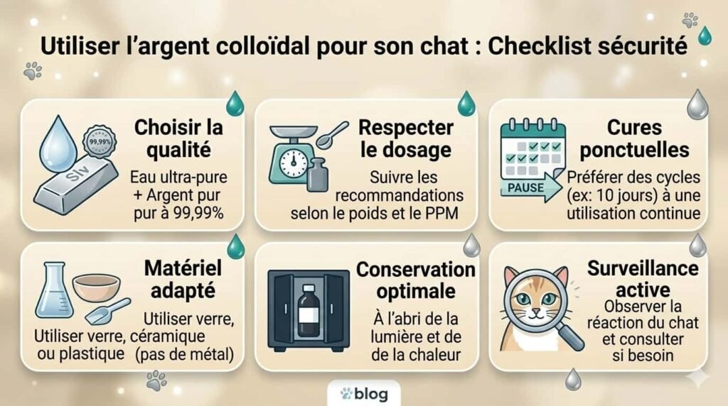Checklist argent colloidal pour chat
