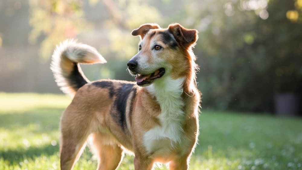 Chien dans de beaux paysages