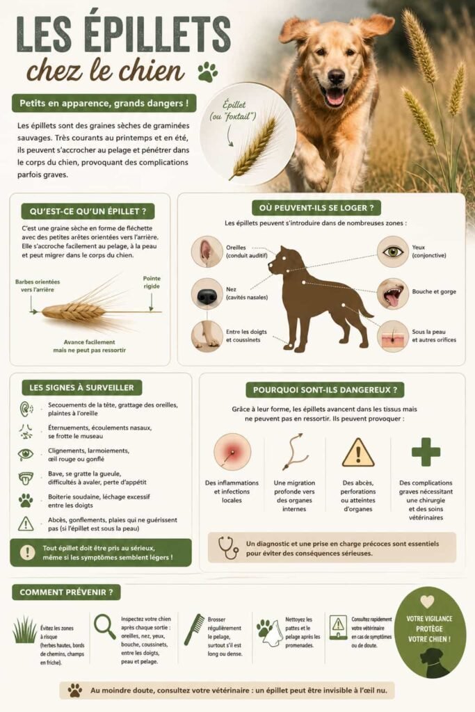 Epillets chez le chien