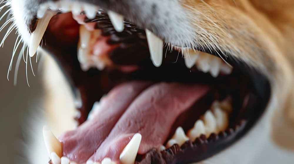 Un chien avec la bouche ouverte Un chien avec la bouche ouverte